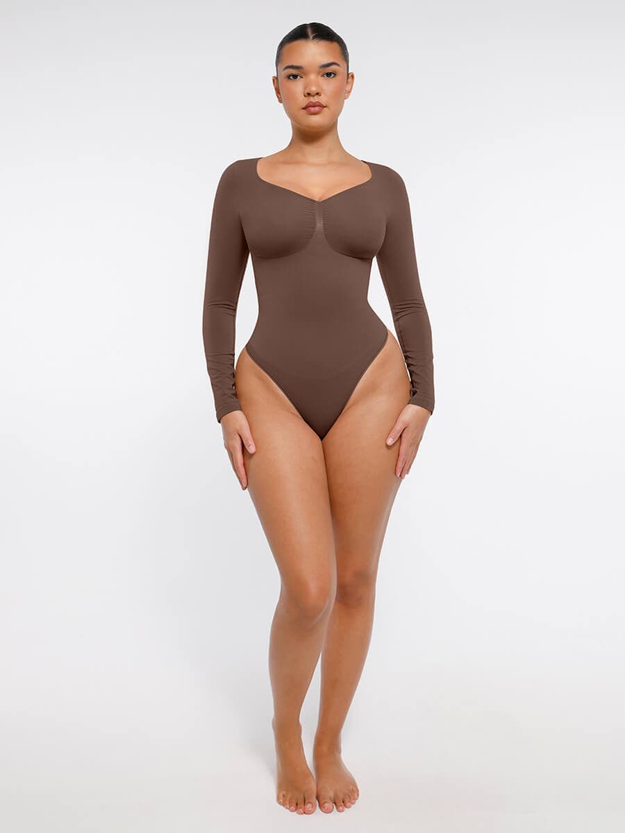 Long Sleeve Chest & Tummy Control Bodysuit