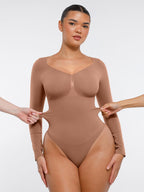 Long Sleeve Chest & Tummy Control Bodysuit