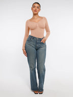 Long Sleeve Chest & Tummy Control Bodysuit
