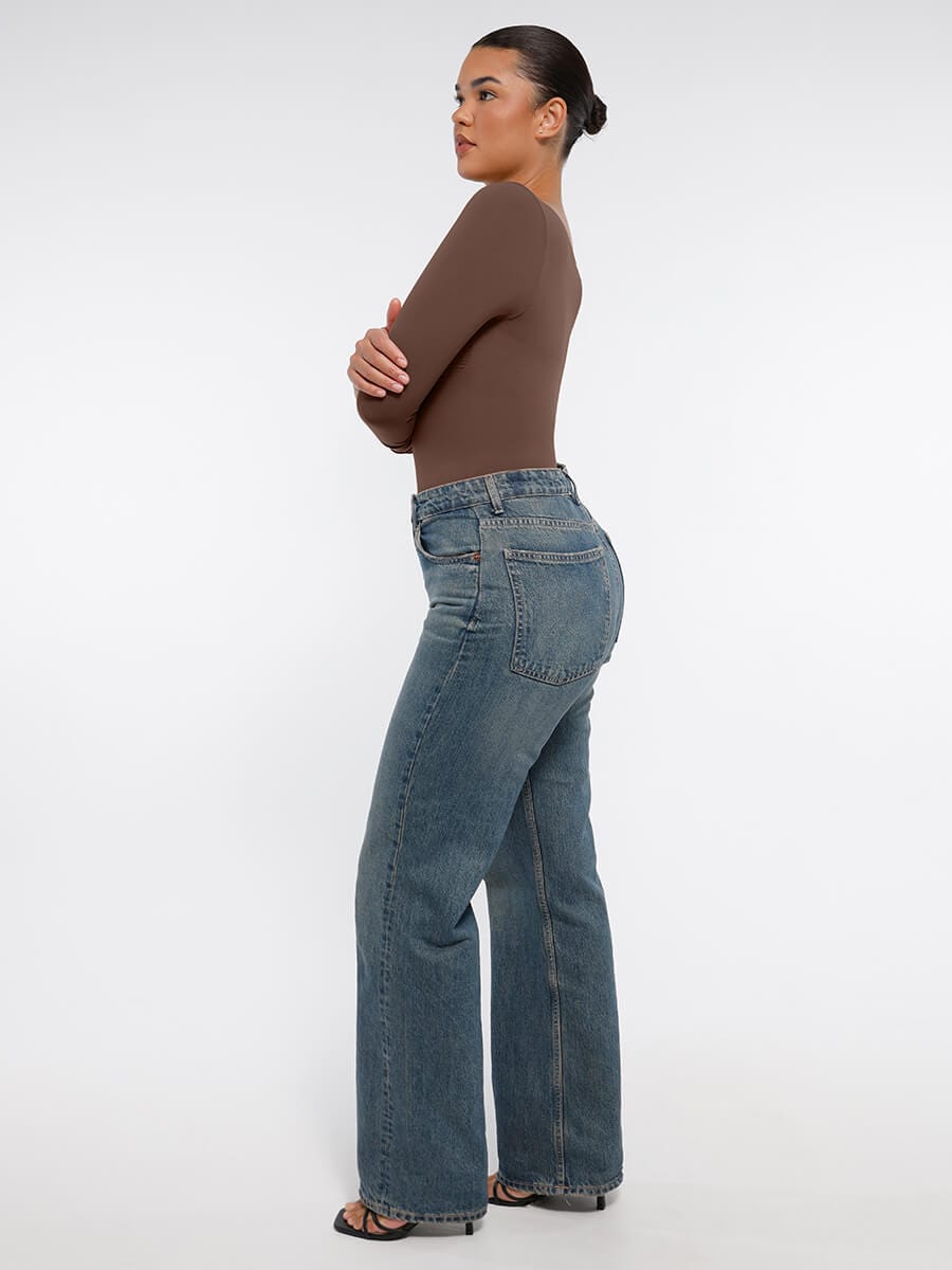 Long Sleeve Chest & Tummy Control Bodysuit