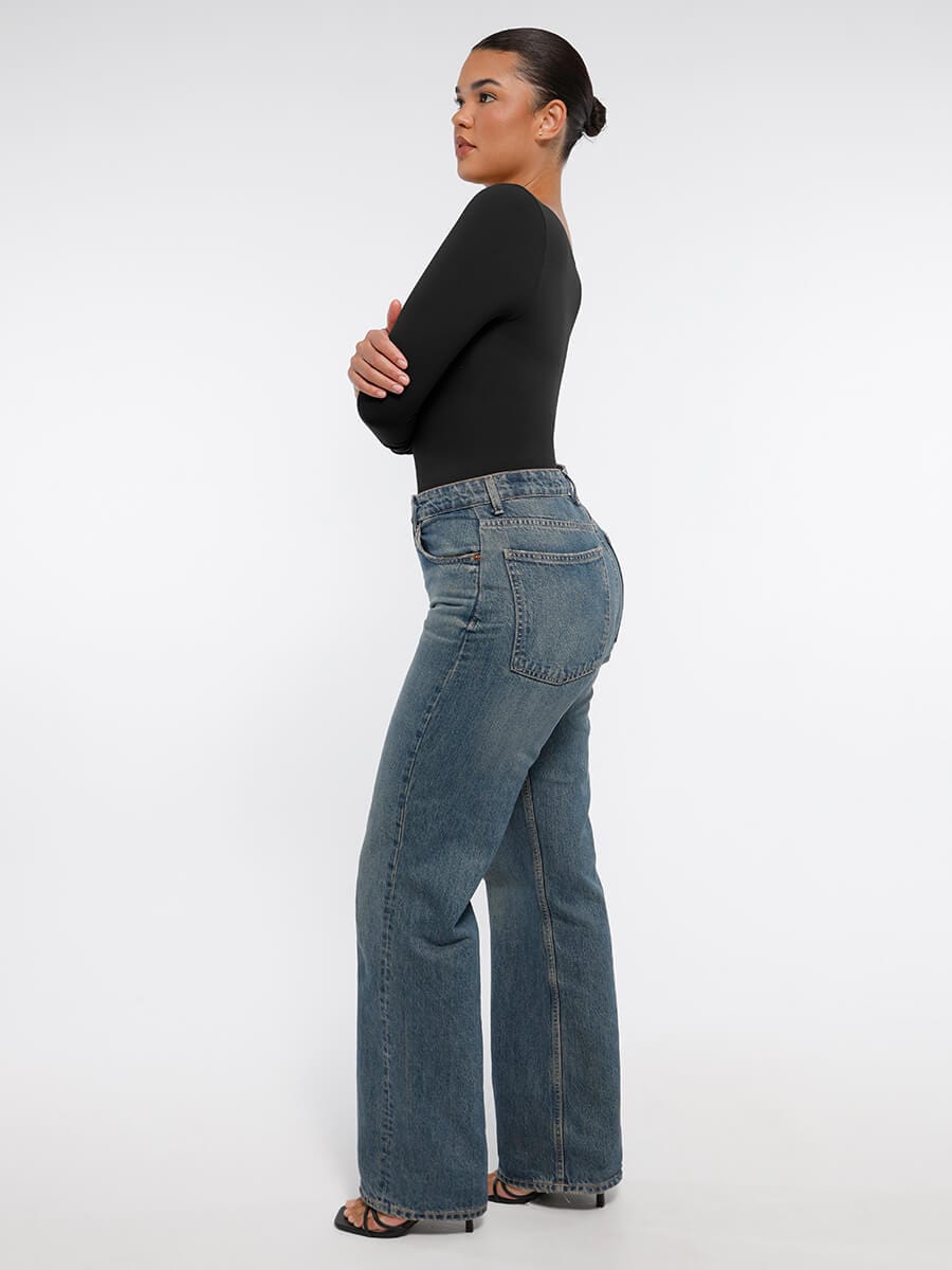 Long Sleeve Chest & Tummy Control Bodysuit