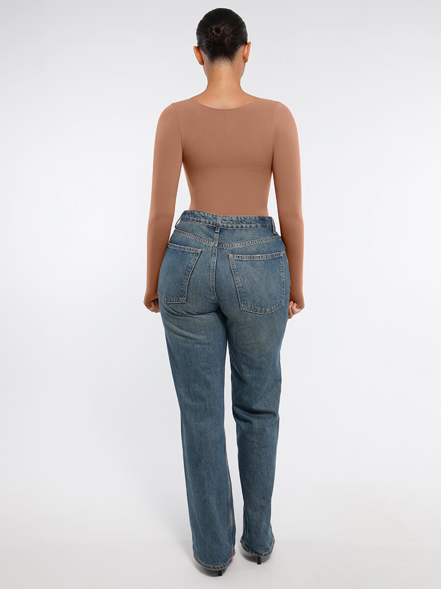 Long Sleeve Chest & Tummy Control Bodysuit