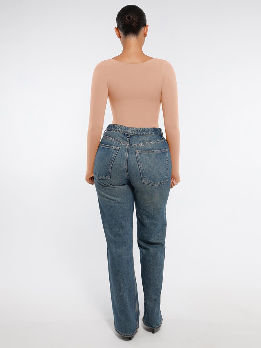 Long Sleeve Chest & Tummy Control Bodysuit