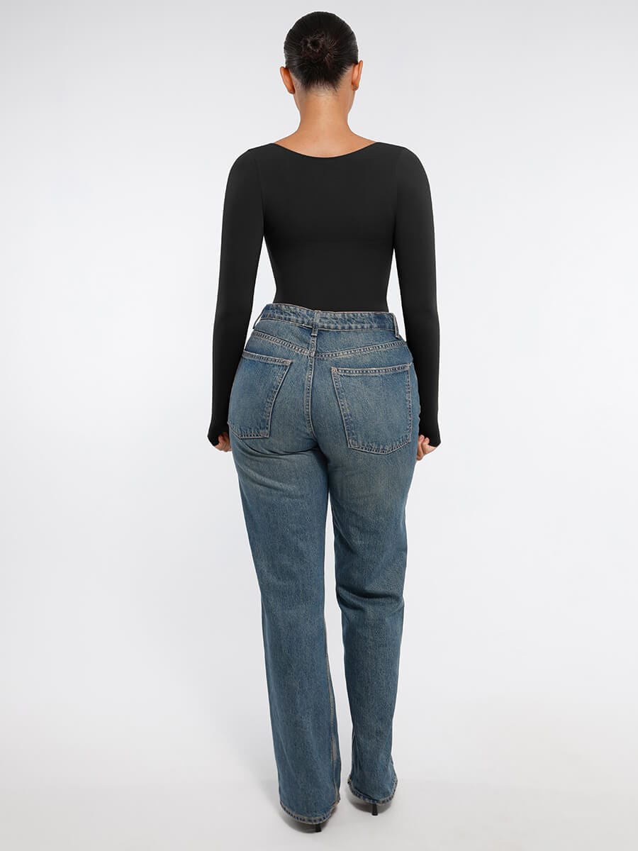Long Sleeve Chest & Tummy Control Bodysuit
