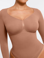 Long Sleeve Chest & Tummy Control Bodysuit