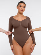 Long Sleeve Chest & Tummy Control Bodysuit