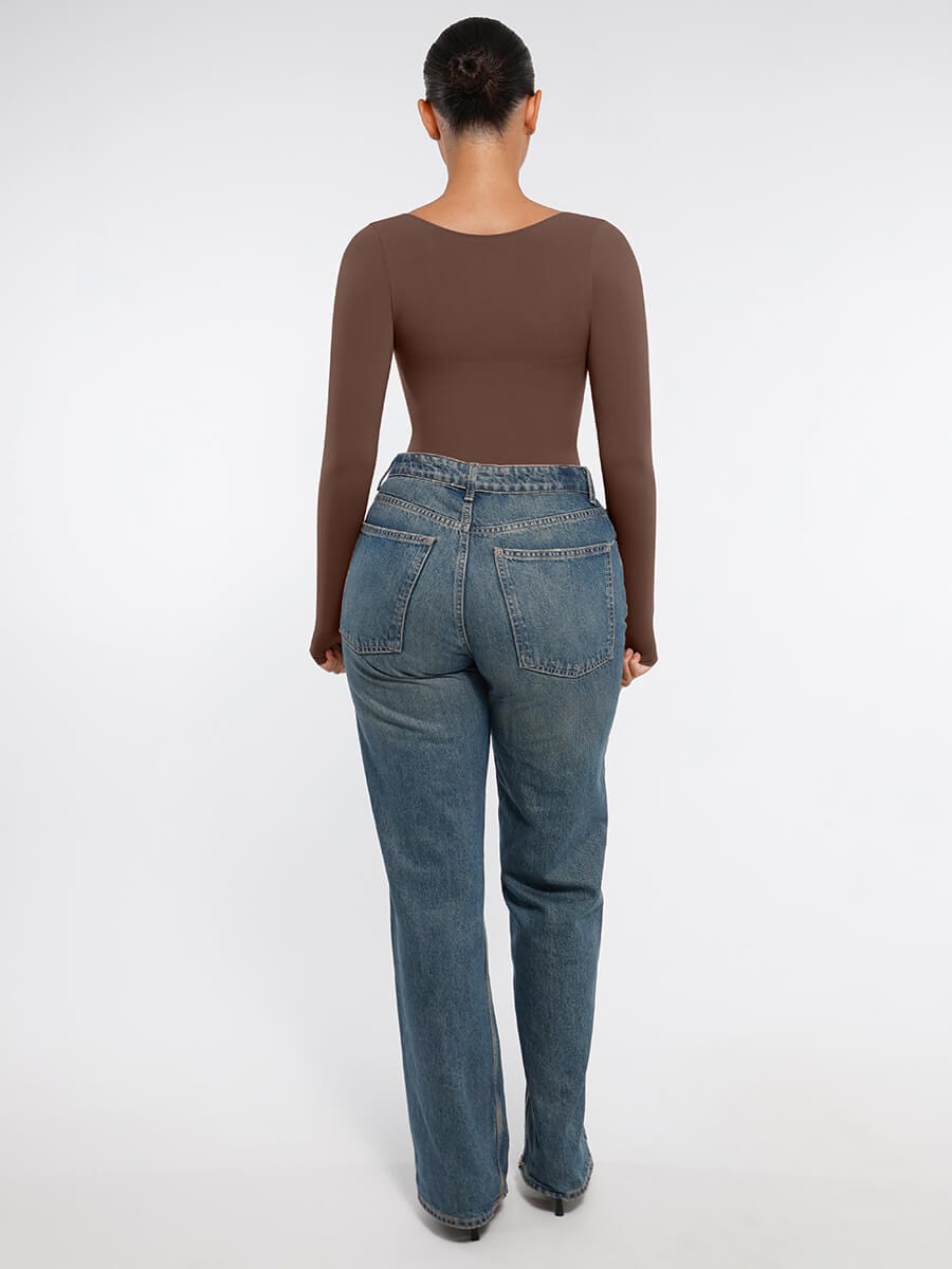 Long Sleeve Chest & Tummy Control Bodysuit