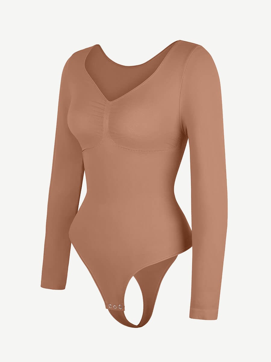 Long Sleeve Chest & Tummy Control Bodysuit
