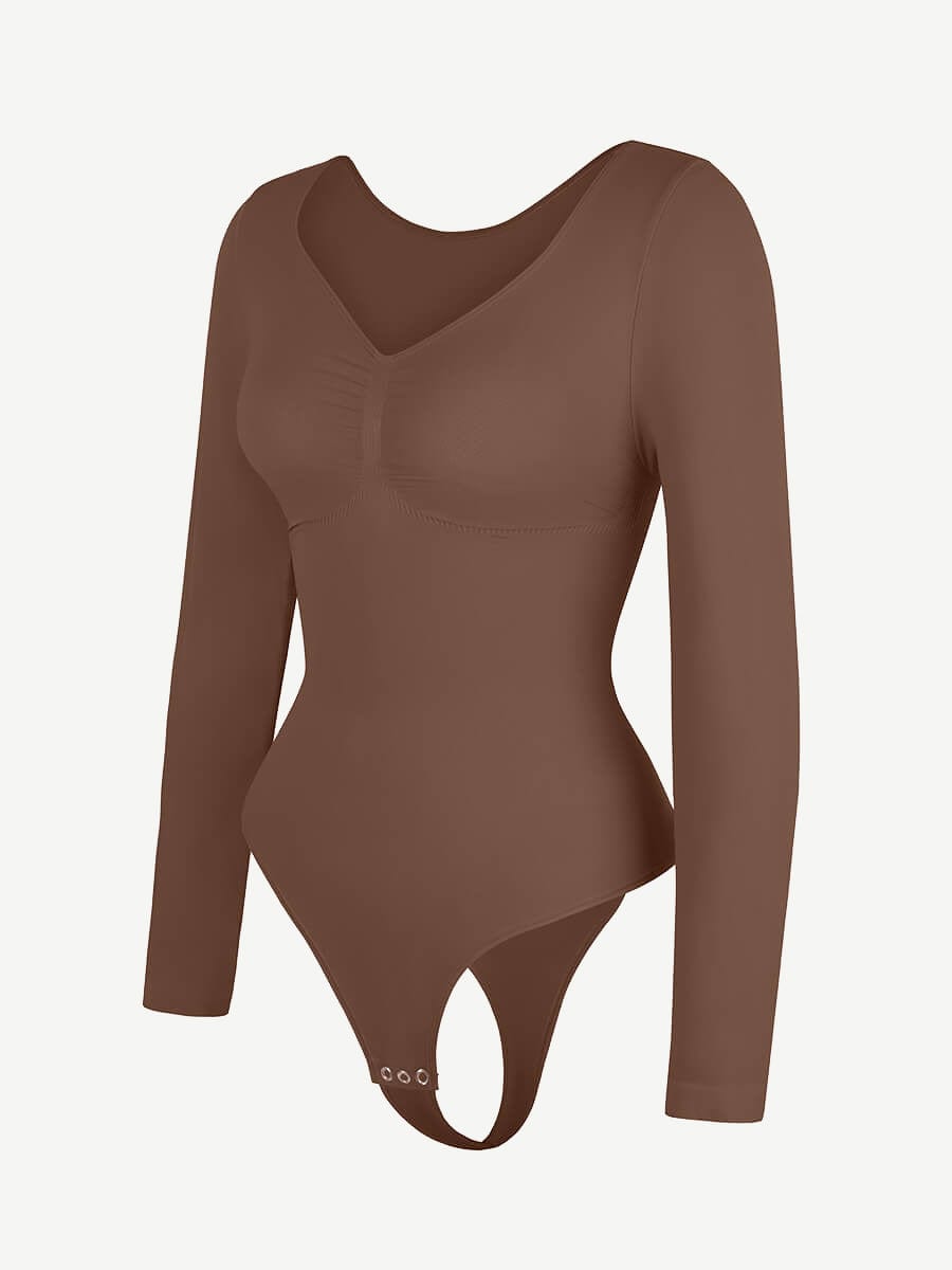 Long Sleeve Chest & Tummy Control Bodysuit