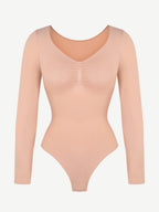 Long Sleeve Chest & Tummy Control Bodysuit