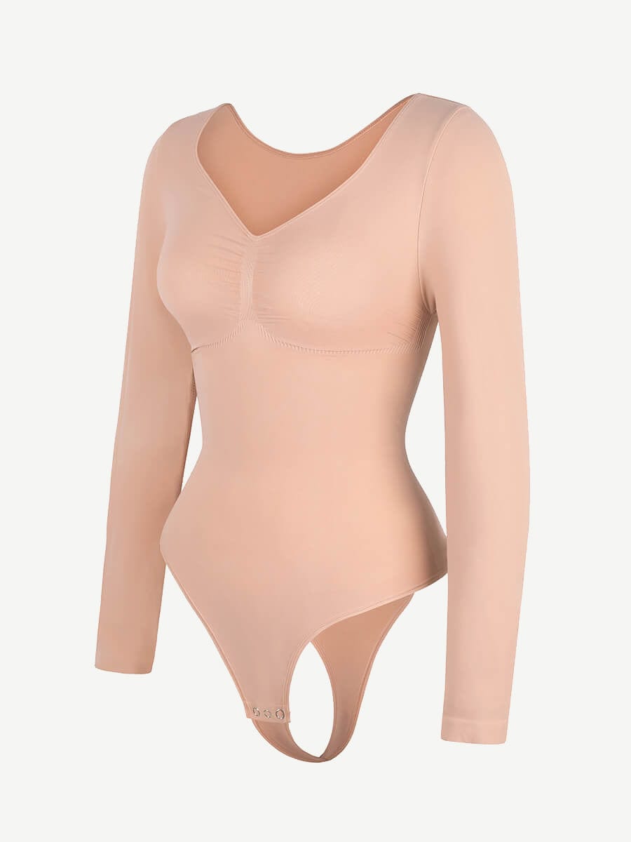 Long Sleeve Chest & Tummy Control Bodysuit