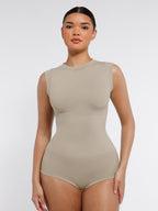 Cap Sleeve Waist & Abdomen Shaping Bodysuit