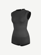 Cap Sleeve Waist & Abdomen Shaping Bodysuit