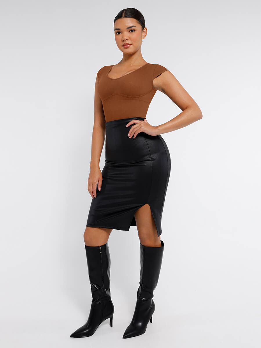 Deep V Waist & Abdomen Shaping Bodysuit - Auxieswear