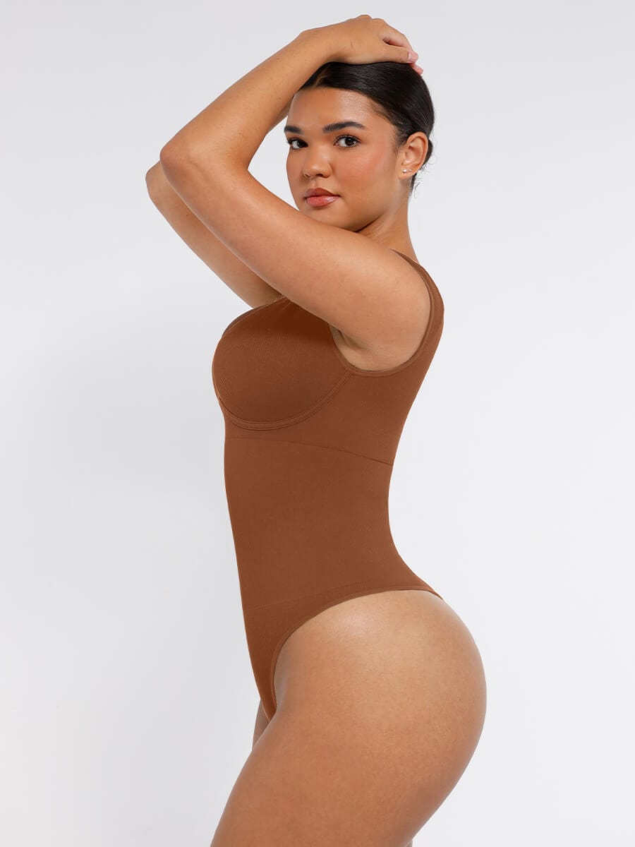 Deep V Waist & Abdomen Shaping Bodysuit - Auxieswear