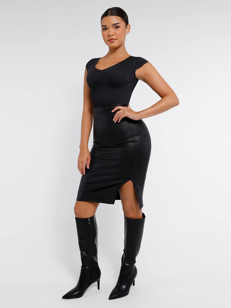 Deep V Waist & Abdomen Shaping Bodysuit - Auxieswear