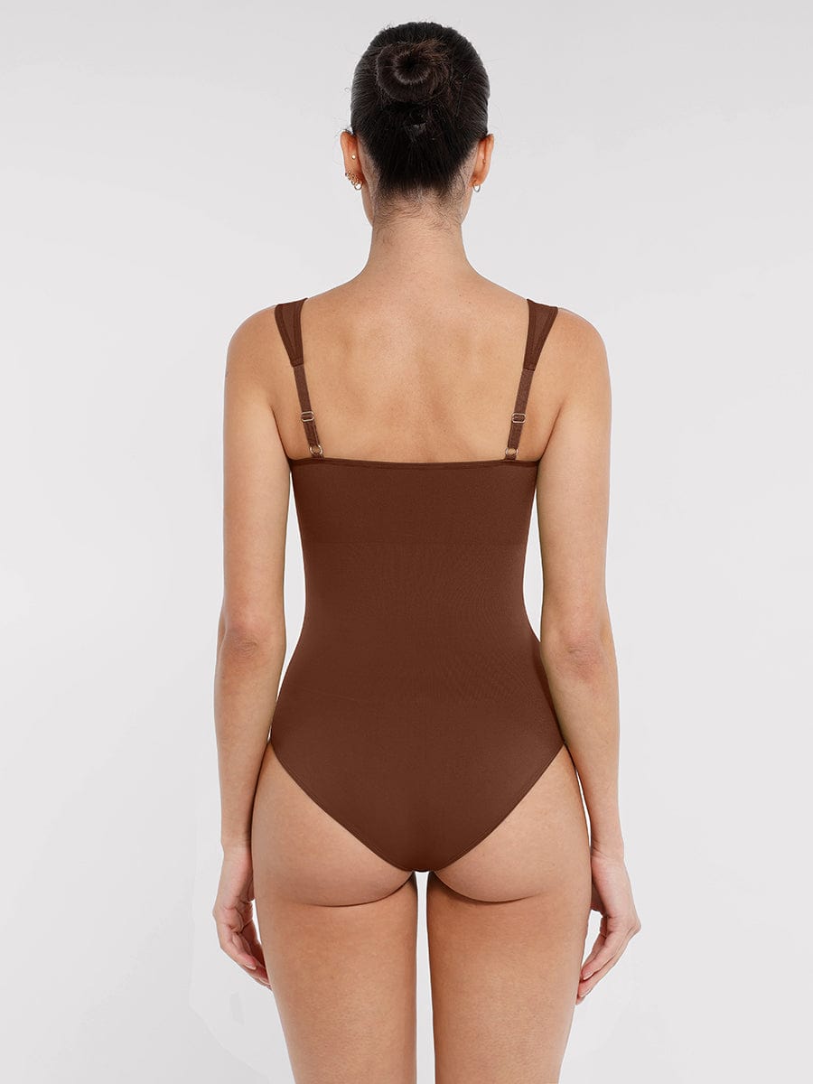 Diamond Neck Bust & Waist Control Bodysuit - Auxieswear