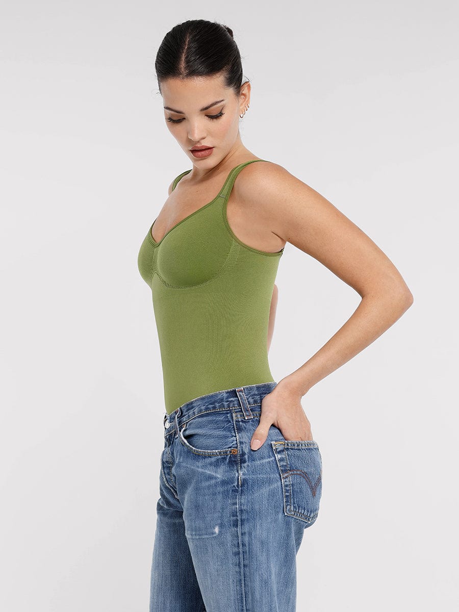 Diamond Neck Bust & Waist Control Bodysuit - Auxieswear