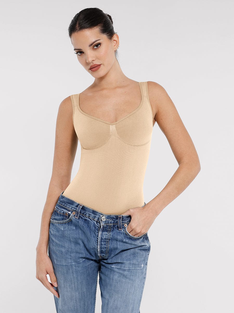 Diamond Neck Bust & Waist Control Bodysuit