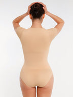 Short Sleeve Waist and abdomen Sculpt Bodysuit