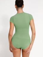 Short Sleeve Waist and abdomen Sculpt Bodysuit