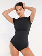 Short Sleeve Waist and abdomen Sculpt Bodysuit