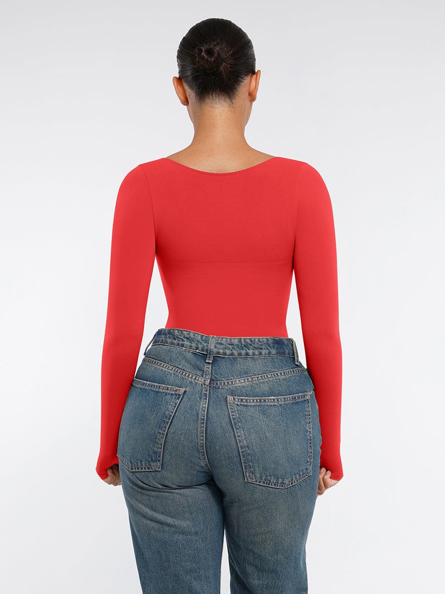 Long Sleeve Chest & Tummy Control Bodysuit