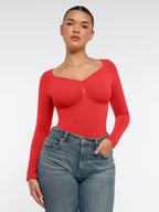 Long Sleeve Chest & Tummy Control Bodysuit