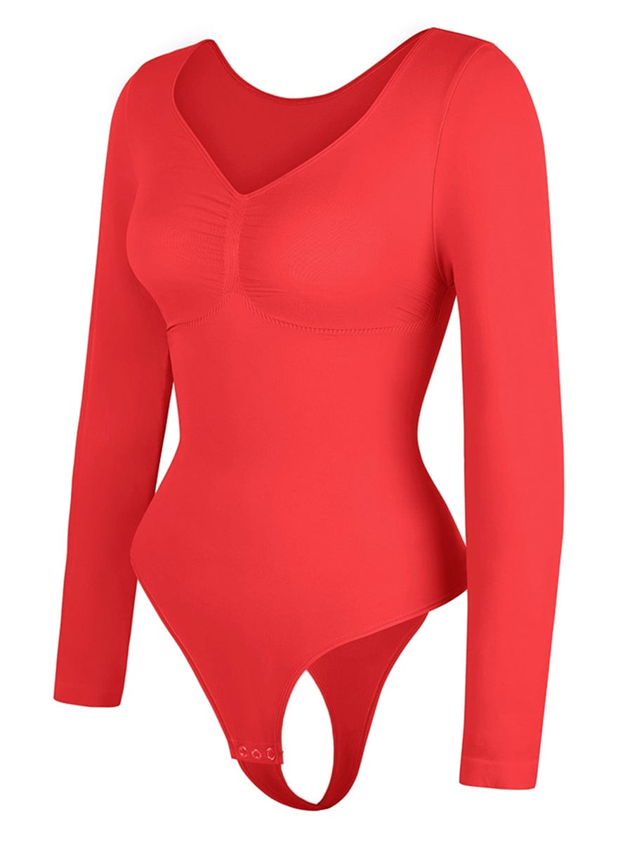 Long Sleeve Chest & Tummy Control Bodysuit