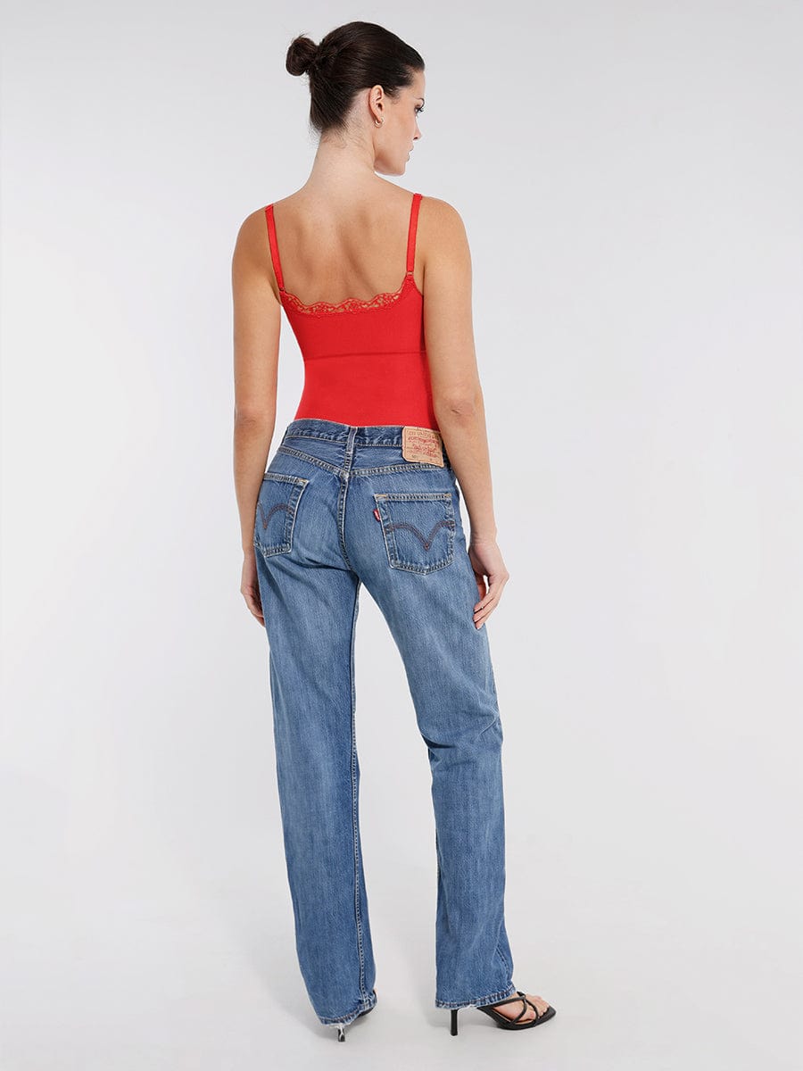 Lace Waist & Abdomen Shaping Bodysuit - Auxieswear