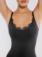 Lace Waist & Abdomen Shaping Bodysuit