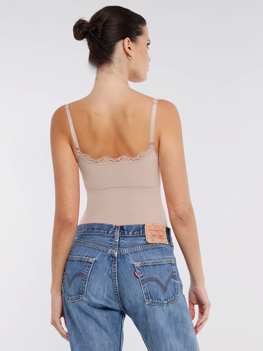 Lace Waist & Abdomen Shaping Bodysuit - Auxieswear