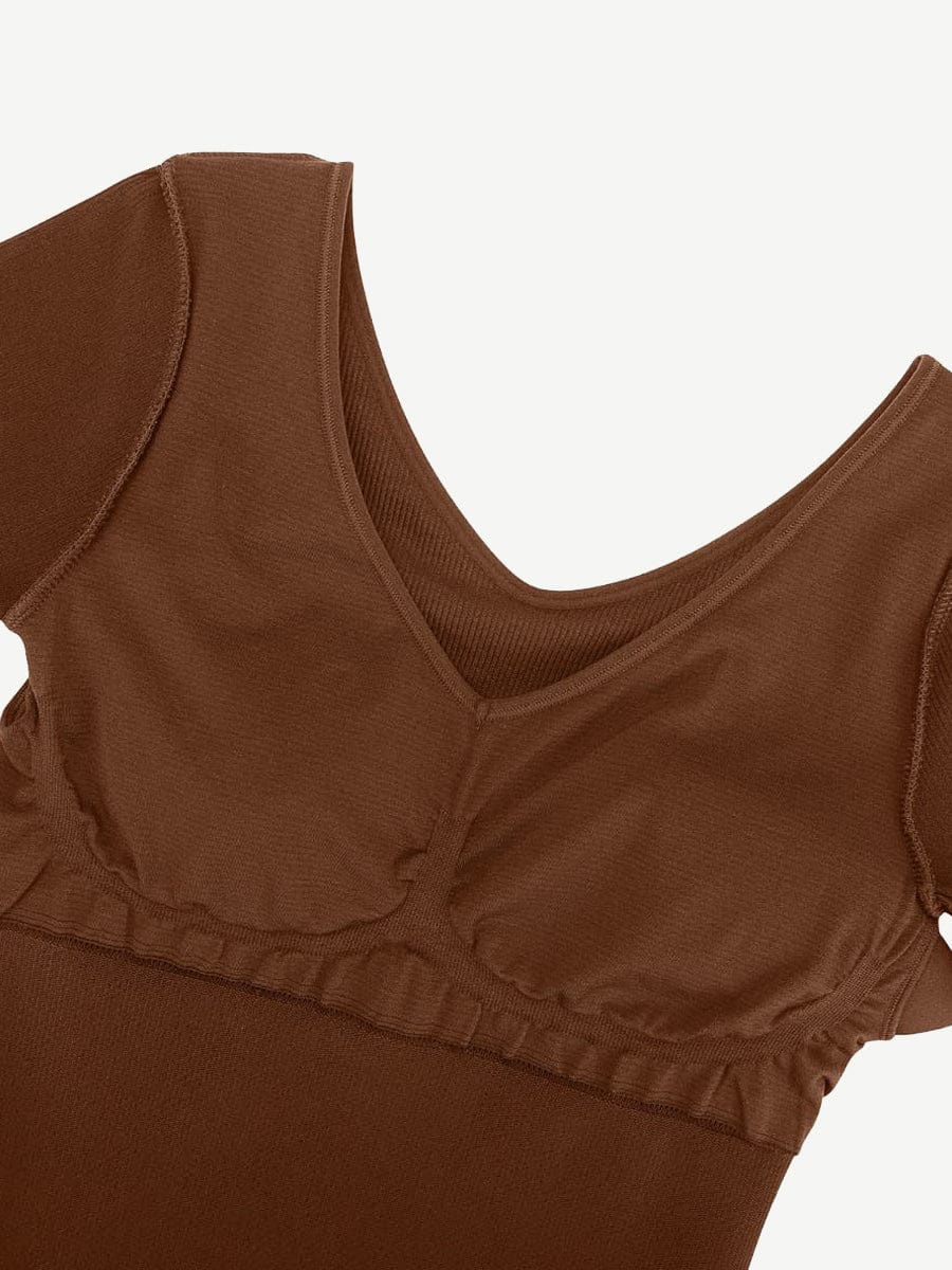 V-Neck Waist Control Dress with Removable Bra Pads