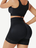 High Waist Thigh Slimmer With Front Zipper