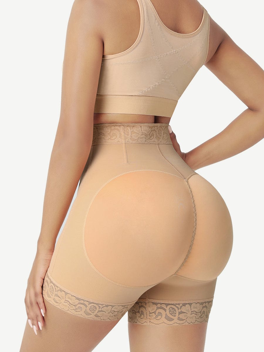 High Waist Thigh Slimmer With Front Zipper