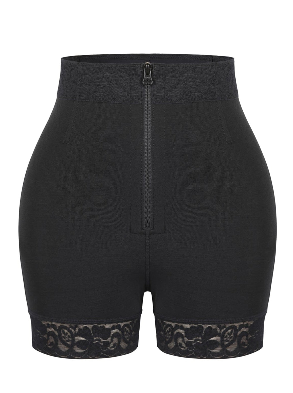 High Waist Thigh Slimmer With Front Zipper