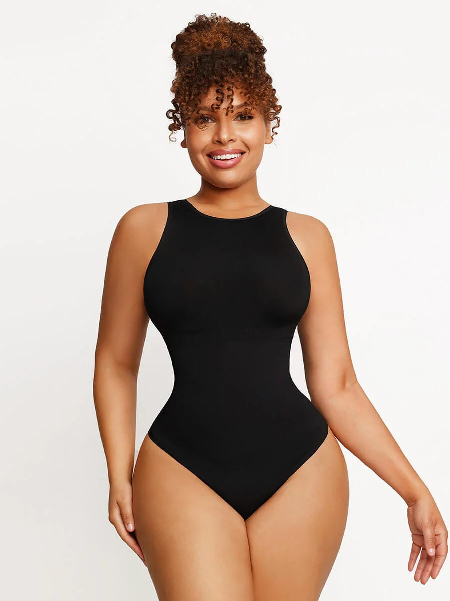 Round High Neck Summer Bodysuit