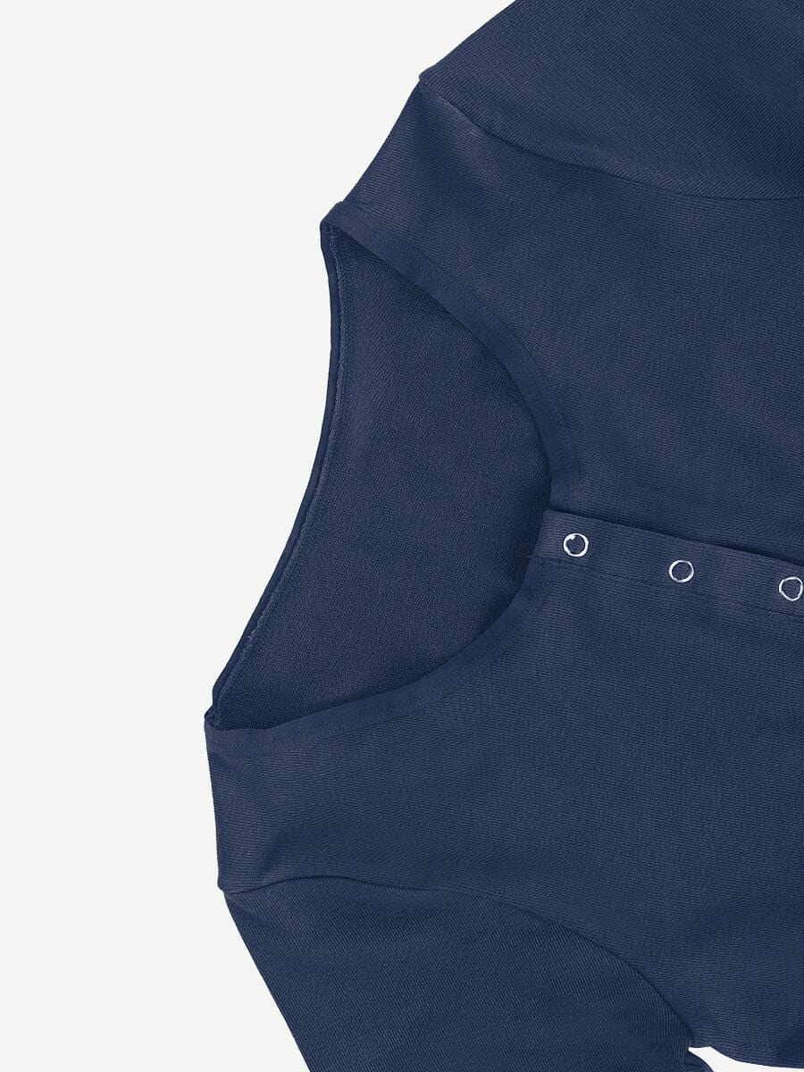 Long Sleeve Scoop Neckline Versatile Bodysuit - Auxieswear