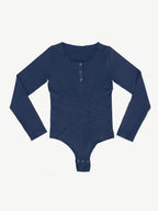 Long Sleeve Scoop Neckline Versatile Bodysuit