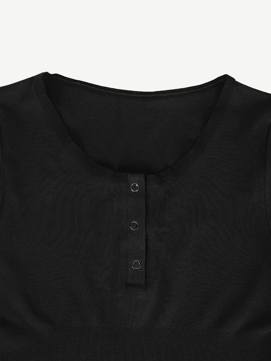 Long Sleeve Scoop Neckline Versatile Bodysuit - Auxieswear