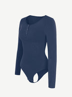 Long Sleeve Scoop Neckline Versatile Bodysuit
