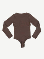 Long Sleeve Scoop Neckline Versatile Bodysuit