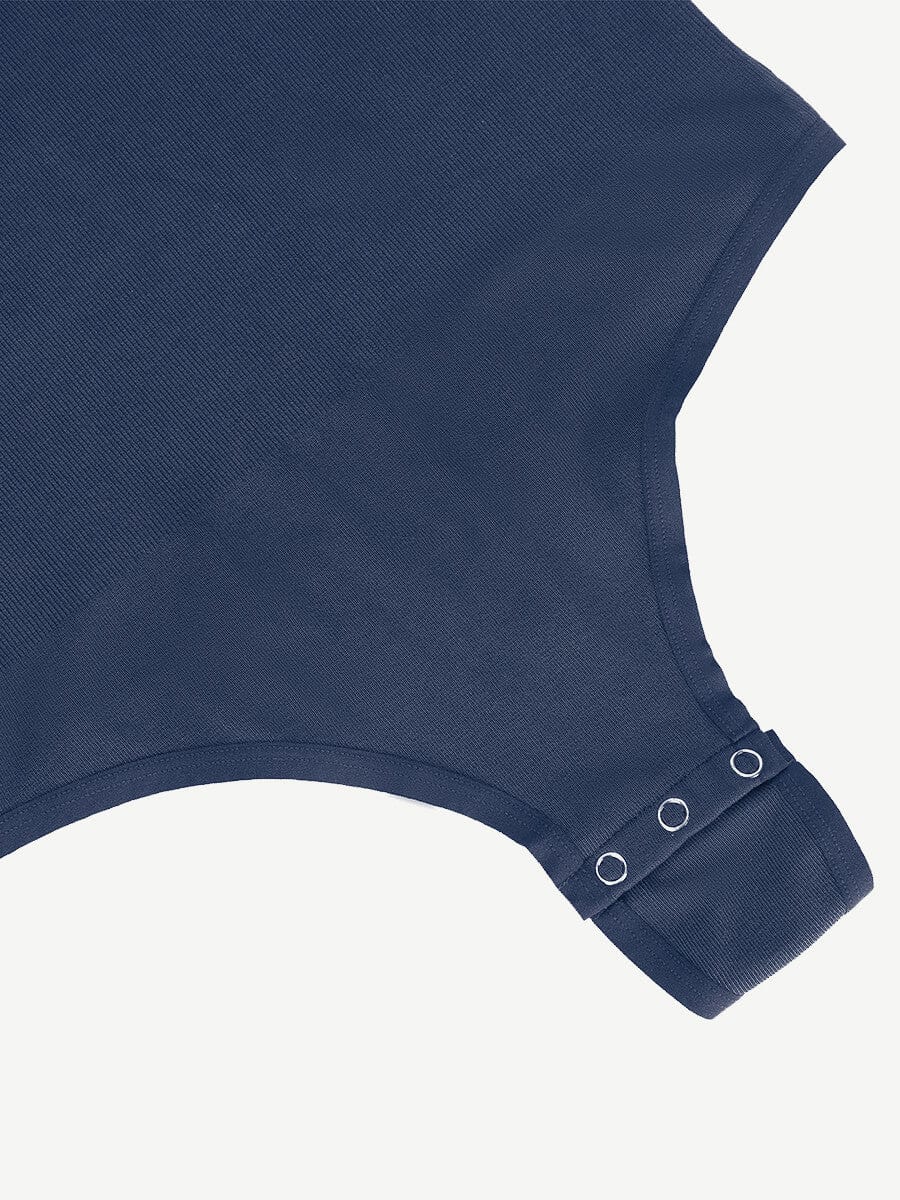 Long Sleeve Scoop Neckline Versatile Bodysuit