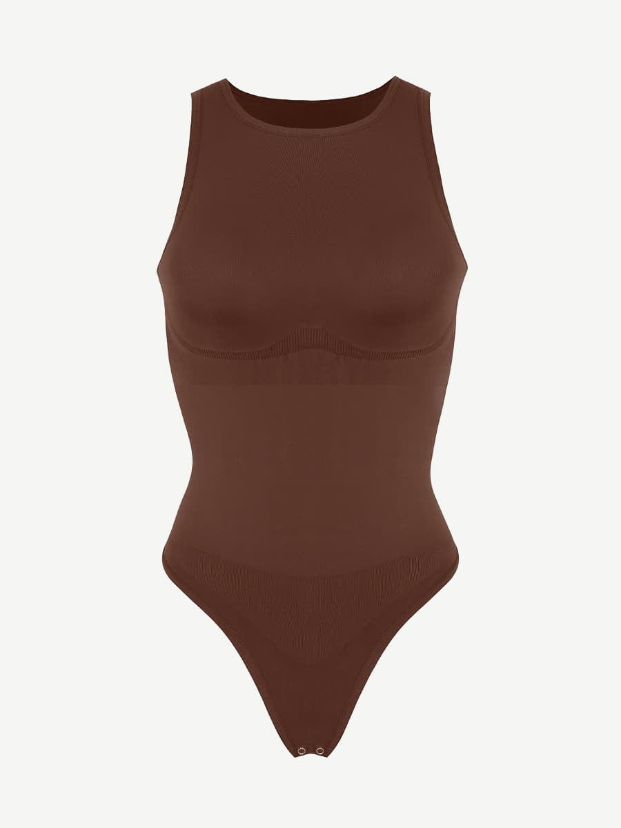 Round High Neck Summer Bodysuit