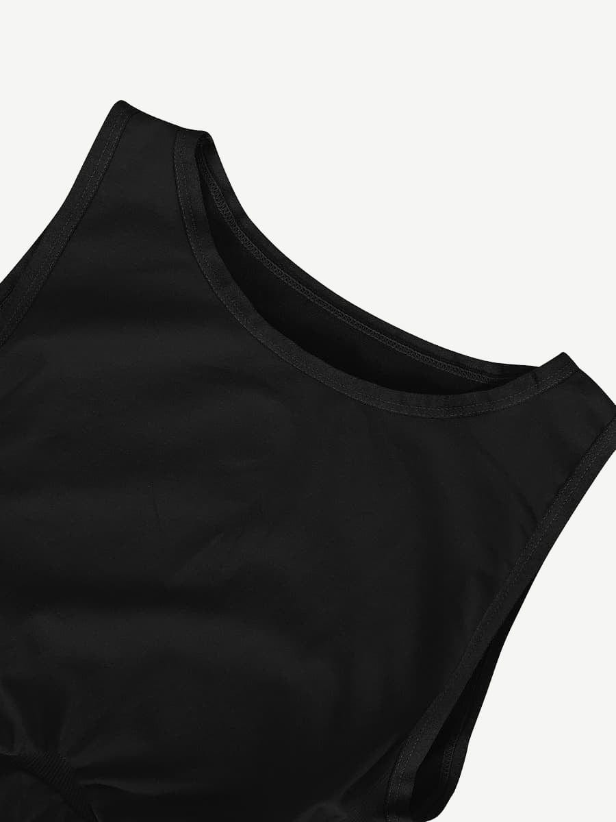 Round High Neck Summer Bodysuit
