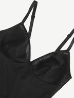 Deep V-Neck Mesh Sheer Bodysuit