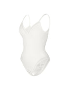 Deep V-Neck Mesh Sheer Bodysuit