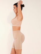Seamless Mid-Waist Tummy Control Thigh Slimmer