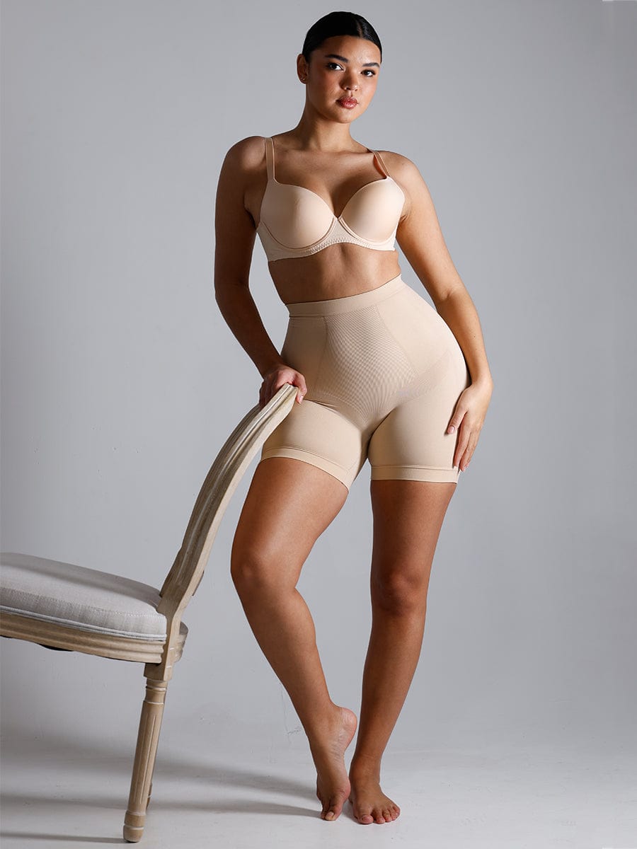 Seamless Mid-Waist Tummy Control Thigh Slimmer