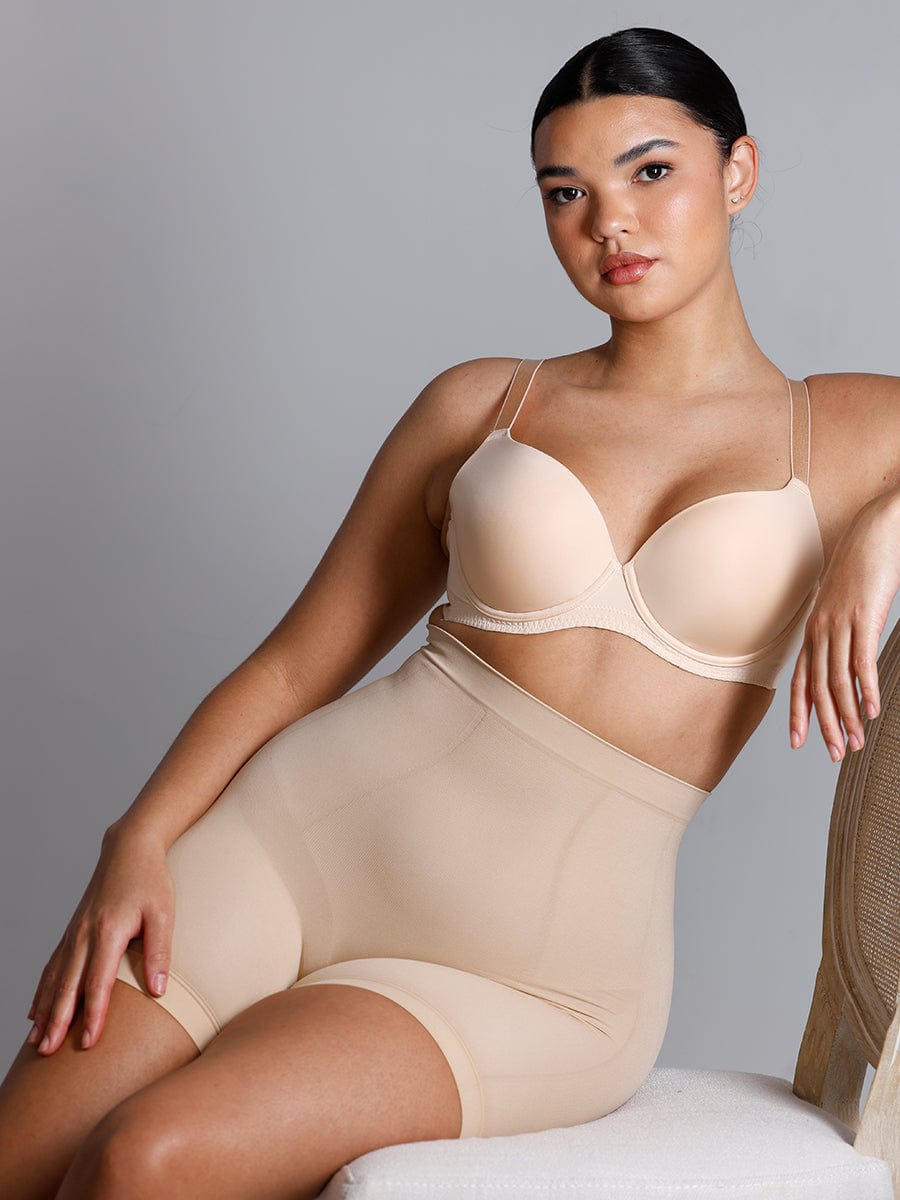 Seamless Mid-Waist Tummy Control Thigh Slimmer